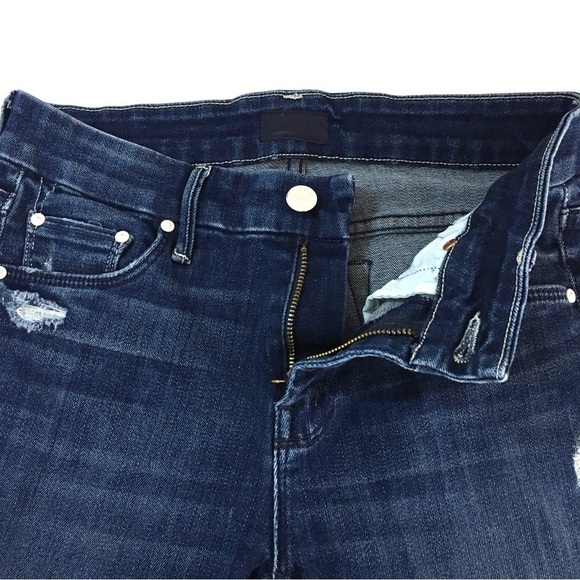 MOTHER The Looker Dark Grafitti Distressed Jeans - Picture 16 of 16